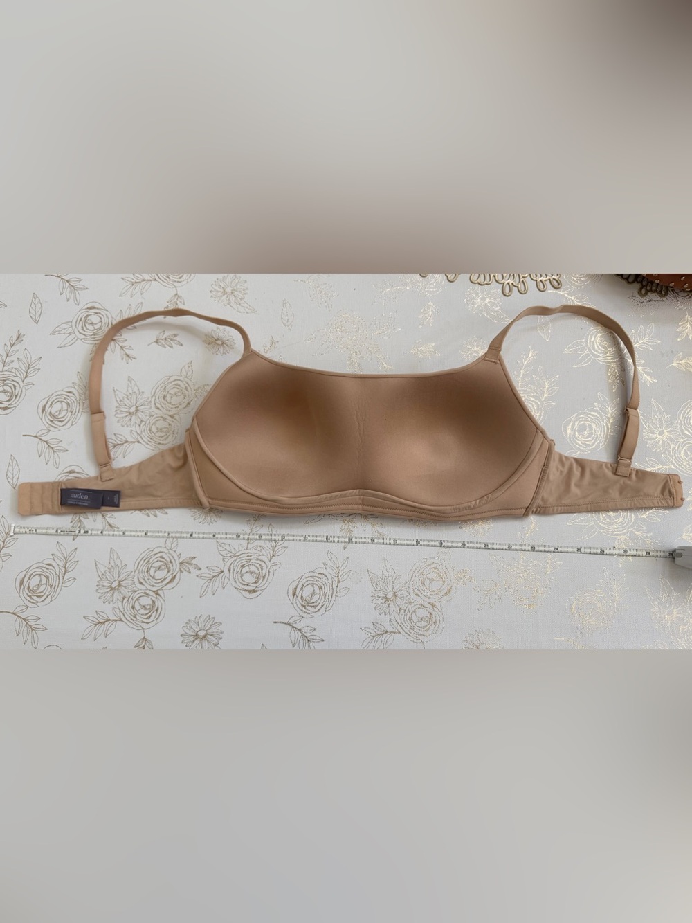 Auden Luxury Collection Luxe Stretch Lightly Lined Scoop Bralette Beige Large - Picture 6 of 11